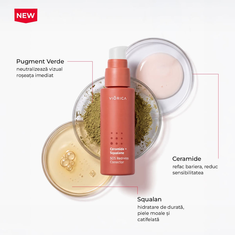 SOS Corector de roșeață Ceramide + Squalan
