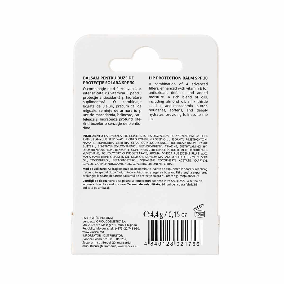 Balsam pentru Buze de Protecţie Solară SPF 30