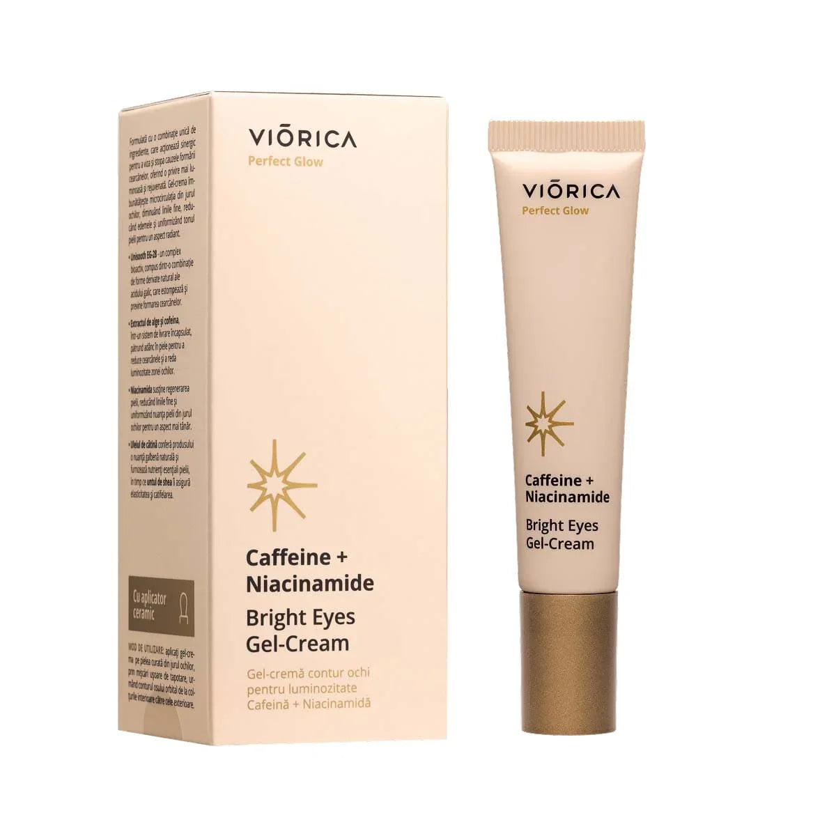 Gel-сrema contur ochi luminozitate Cafeina, Niacinamida, Perfect Glow