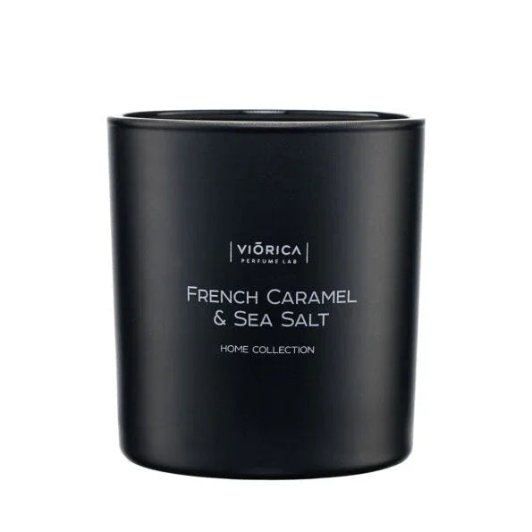 Lumânare parfumată din ceară de soia “Caramelă Franceză & Sare de Mare”