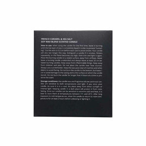 Lumânare parfumată din ceară de soia “Caramelă Franceză & Sare de Mare”