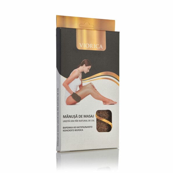 Mănușa de masaj urzită din păr natural de cal